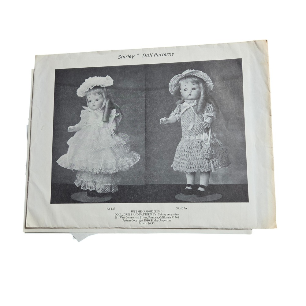 Vintage 70s 80s Shirley Augustine Doll Patterns Lot Just Me SA-127 Fanny SA-84